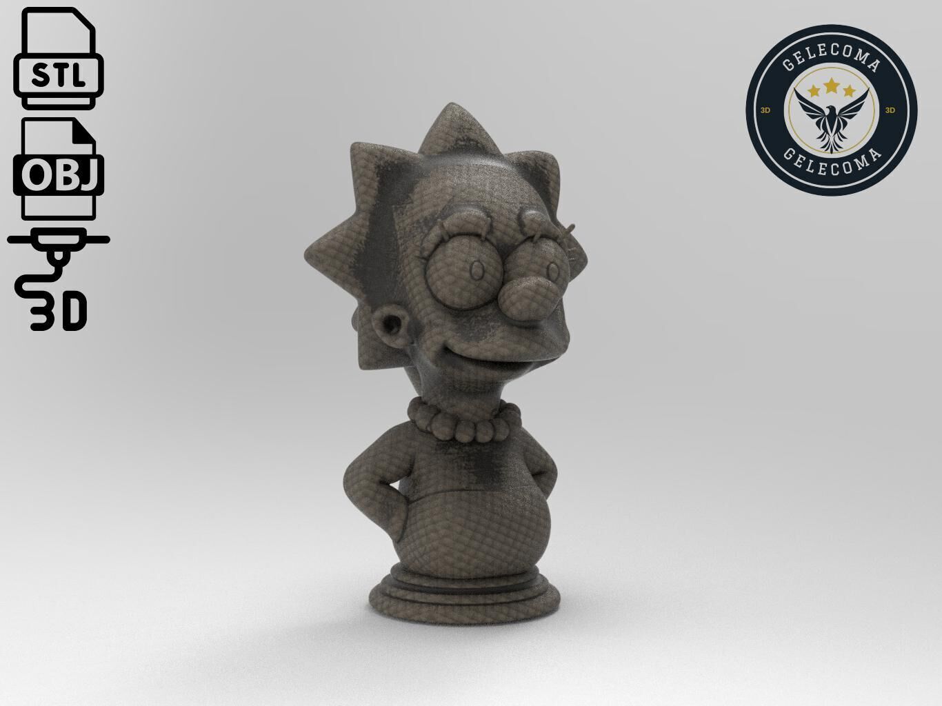 Lisa Simpson Cartoon 3D Print Model 3D print model_2
