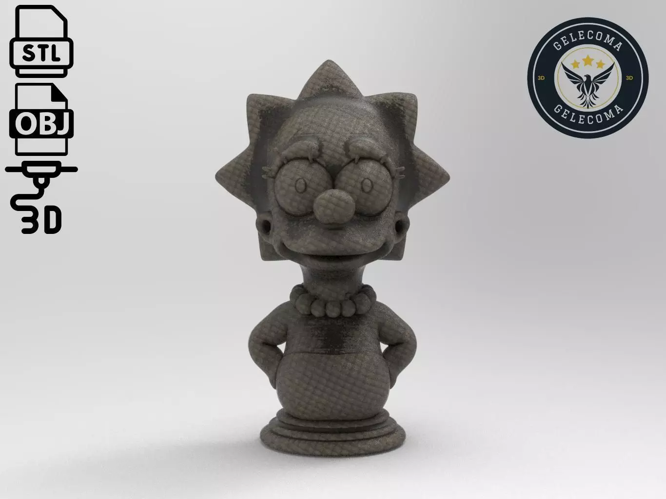 Lisa Simpson Cartoon 3D Print Model 3D print model_0