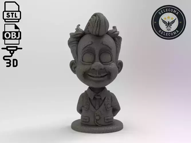 Jimmy Neutron Cartoon 3D Print Model