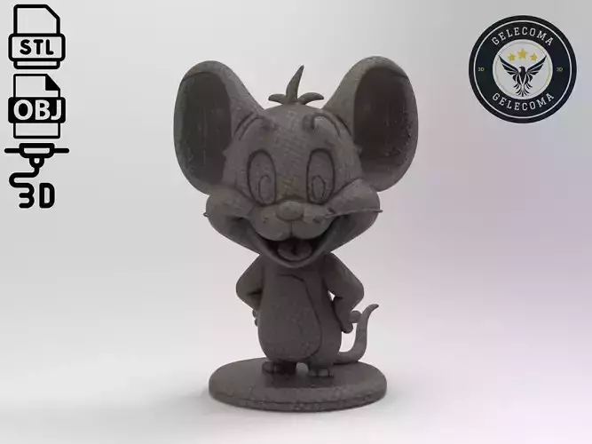 Jerry Mouse Cartoon 3D Print Model