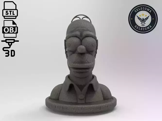 Homer Simpson Cartoon 3D Print Model 3D print model