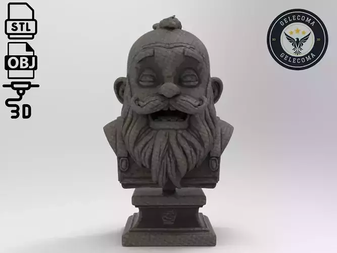 cartoon oldman Cartoon 3D Print Model 3D print model