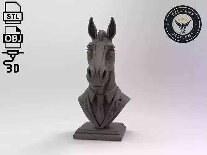 BoJack Horseman Cartoon 3D Print Model 3D print model