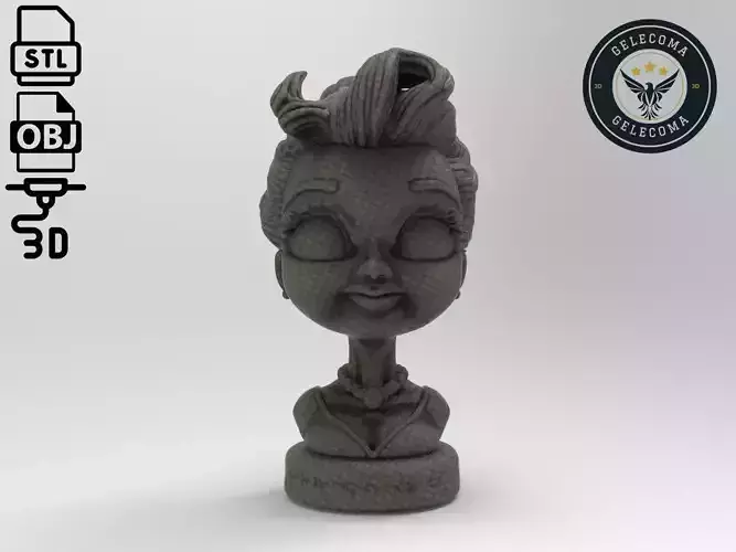Angelica Pickles Cartoon 3D Print Model