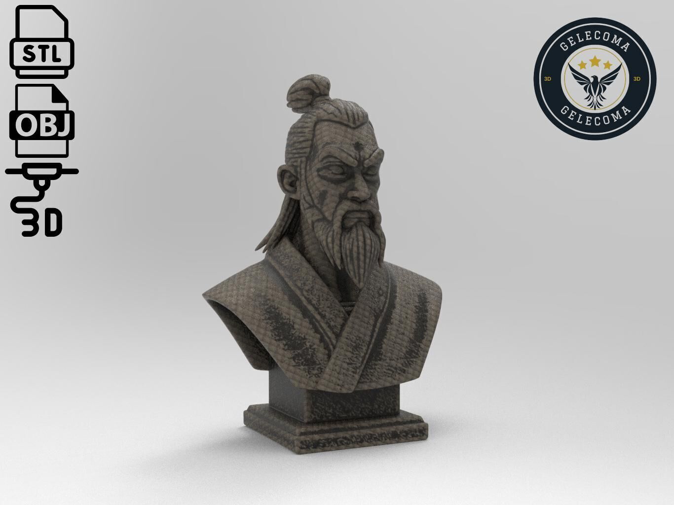 Samurai man 3D Print Model 3D print model_2