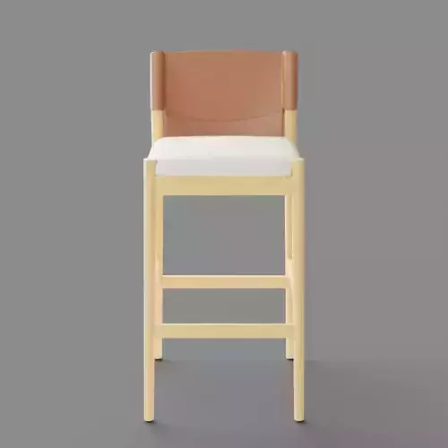 Lulu Bar Stool - Saddle Leather Blend