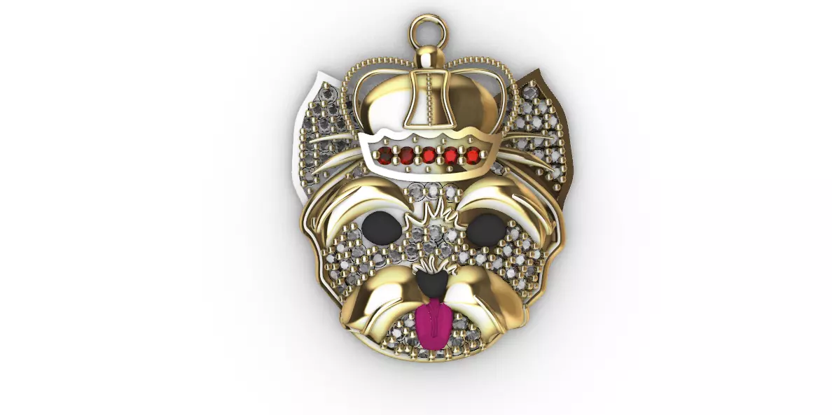 dije- colgante perrito -v- 3D print model