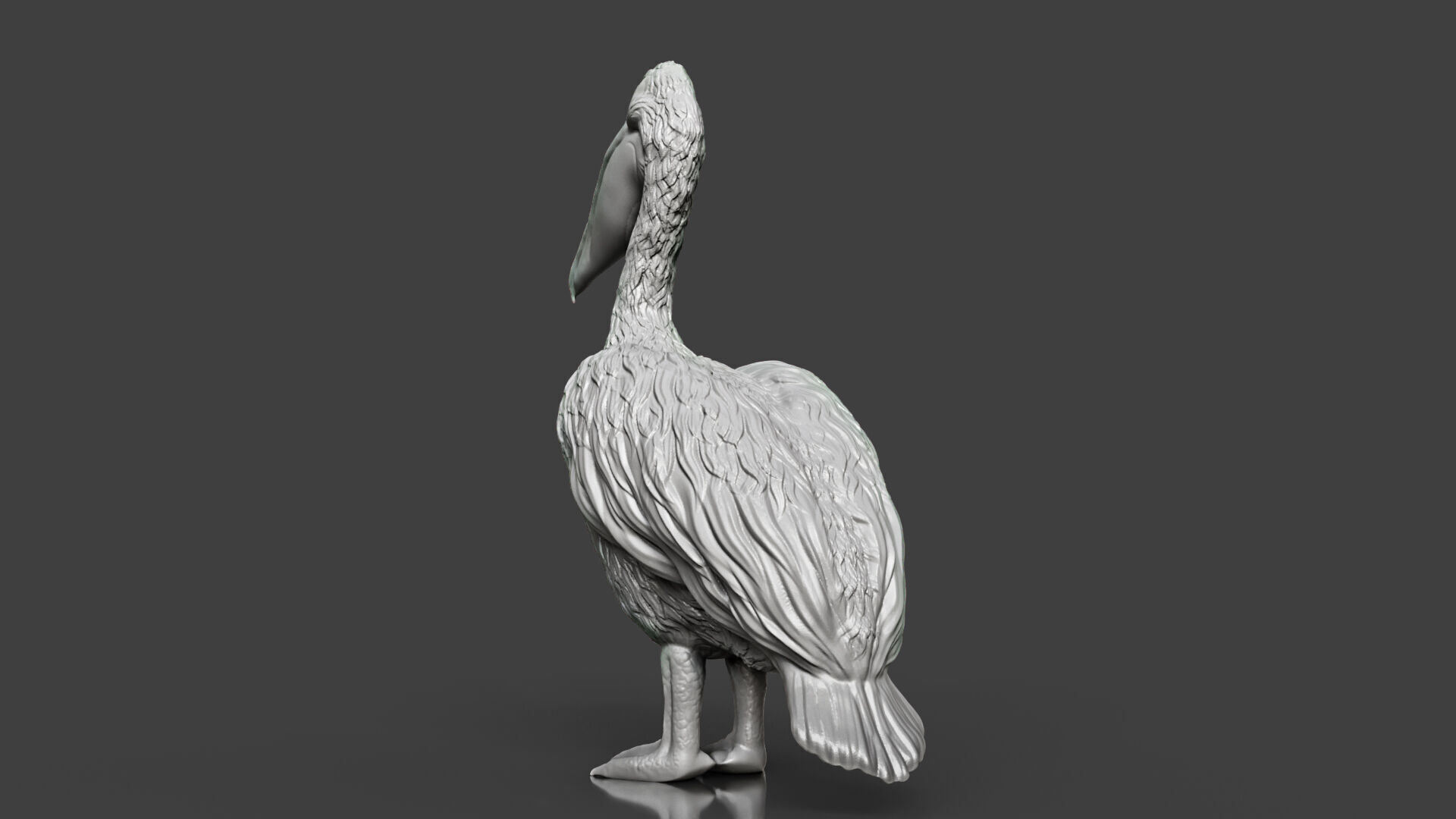 Pelican Sculpture STL 3D print model_4