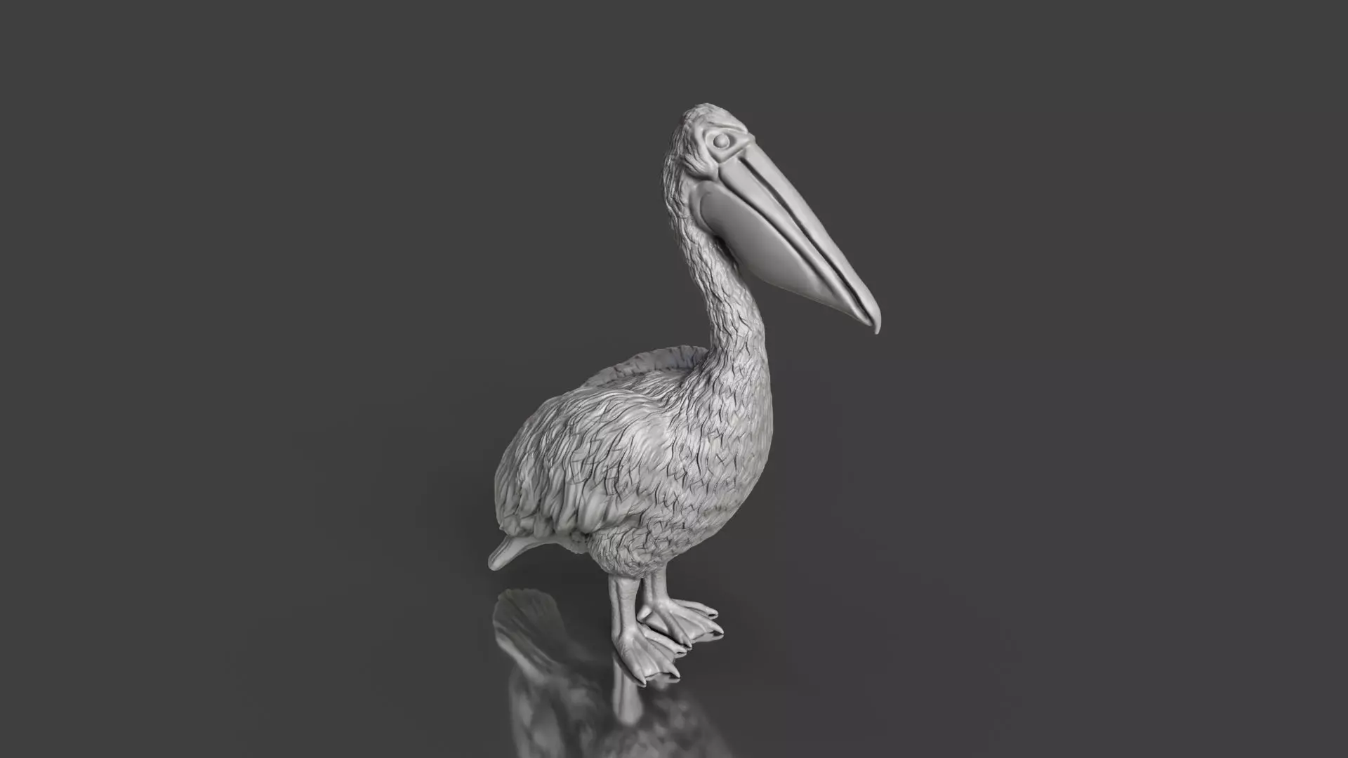 Pelican Sculpture STL 3D print model_0