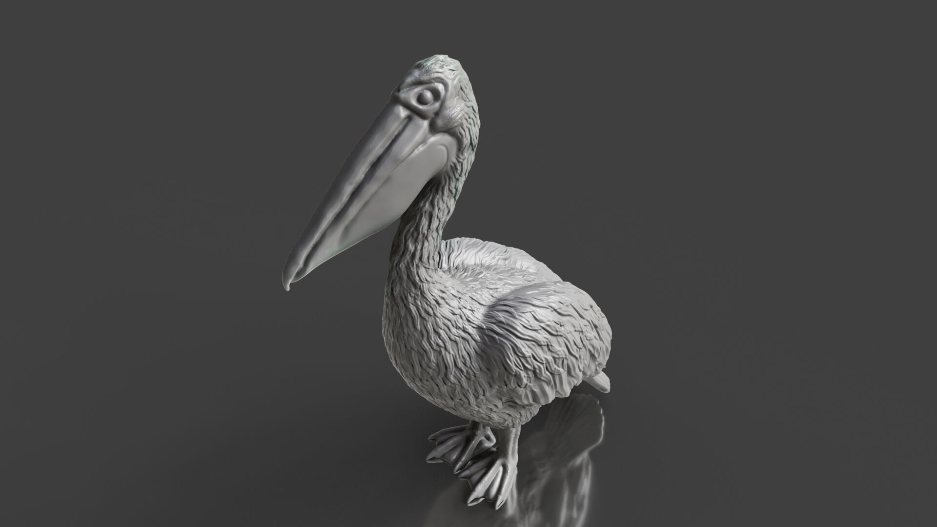 Pelican Sculpture STL 3D print model_5