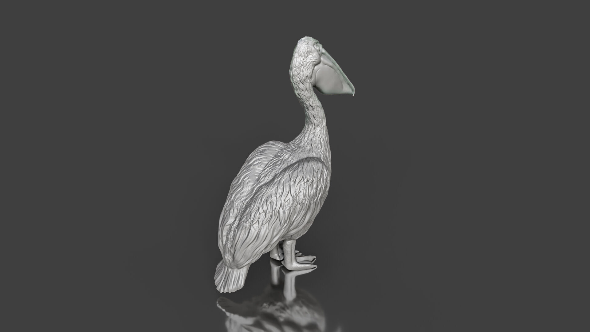 Pelican Sculpture STL 3D print model_2