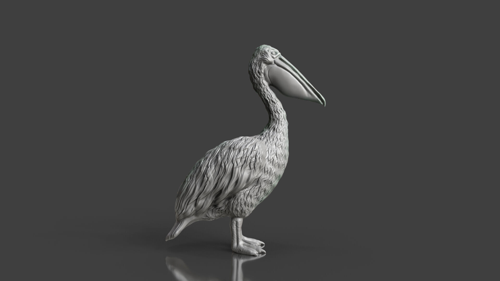 Pelican Sculpture STL 3D print model_1
