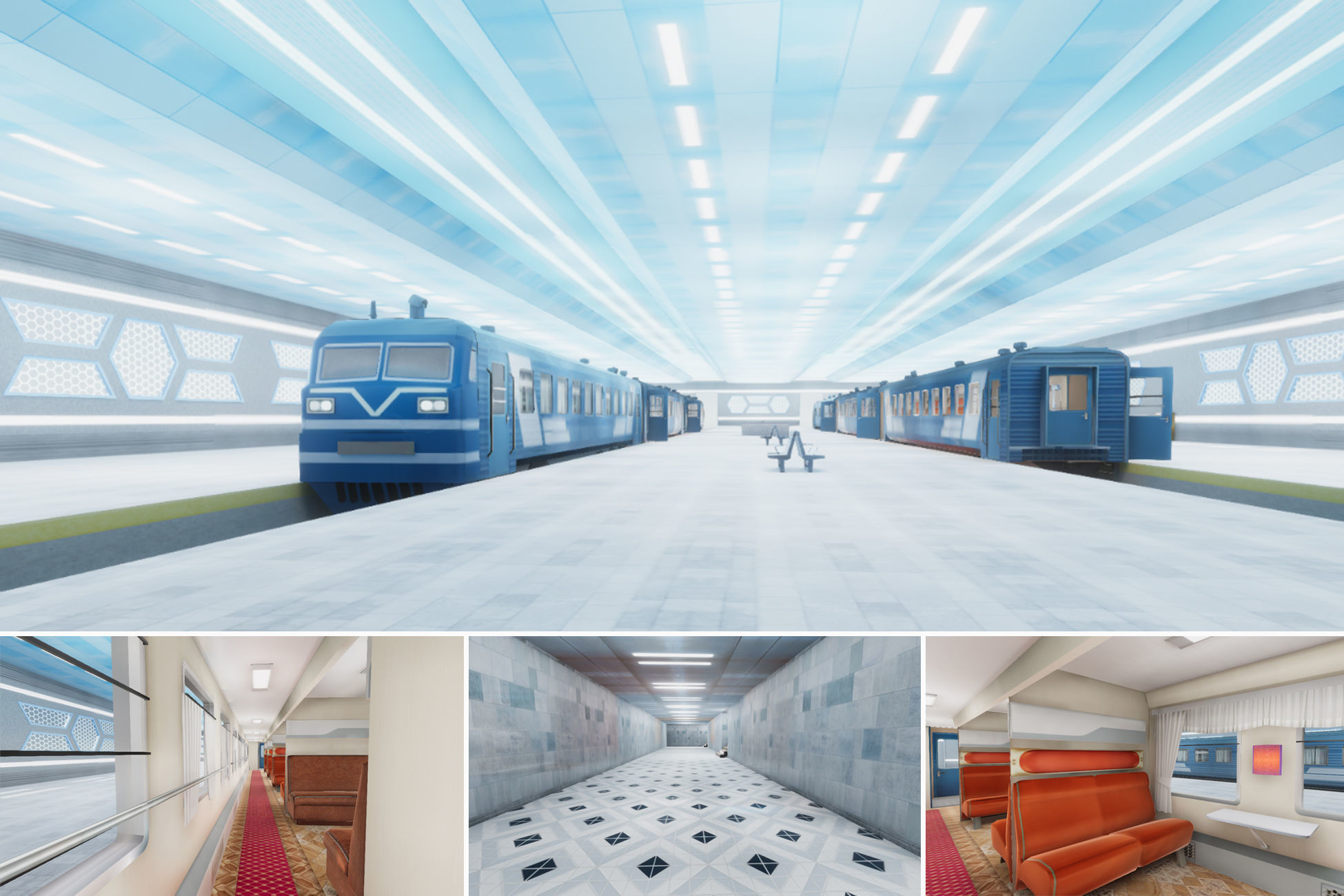 Trains Passenger Pack 3D Model Collection_4