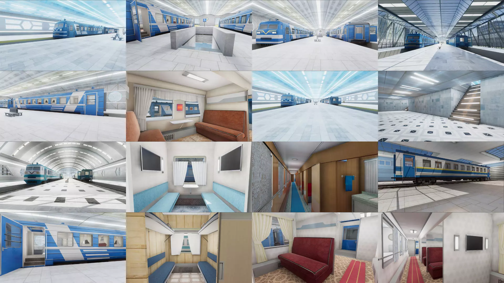 Trains Passenger Pack 3D Model Collection_0