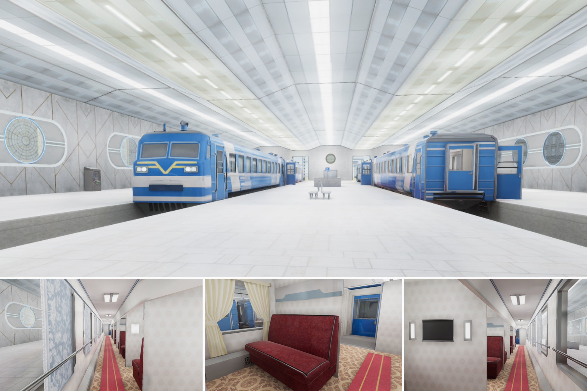 Trains Passenger Pack 3D Model Collection_5