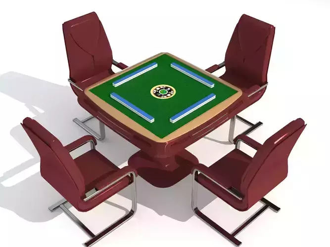 The mahjong table 3D model
