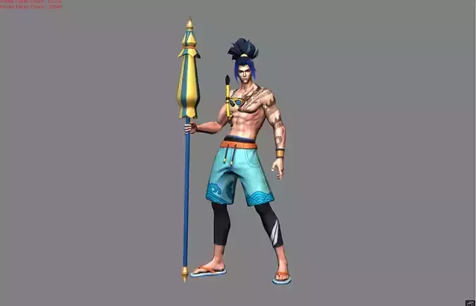 Summer Waves Low-poly 3D model