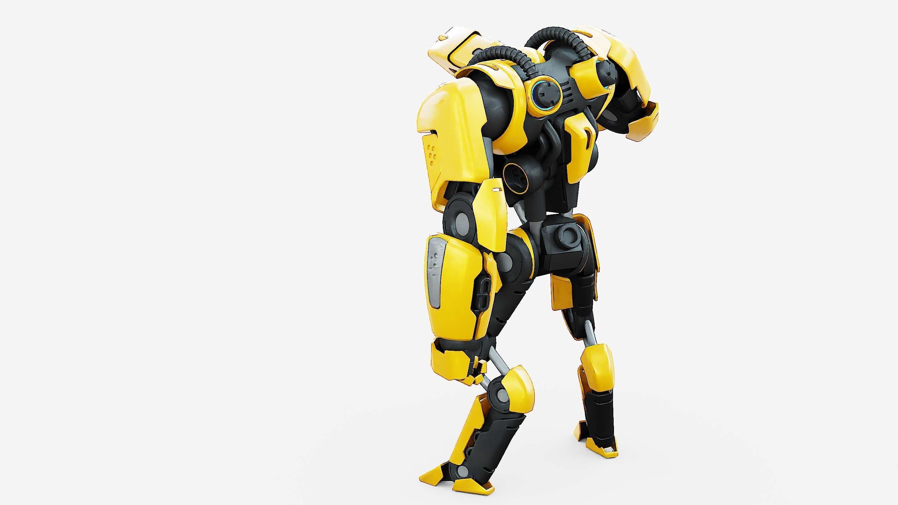 BATTLE DROID SYRIOS-F Rigged for Unreal Engine - Unity - MIXAMO 3D model_17