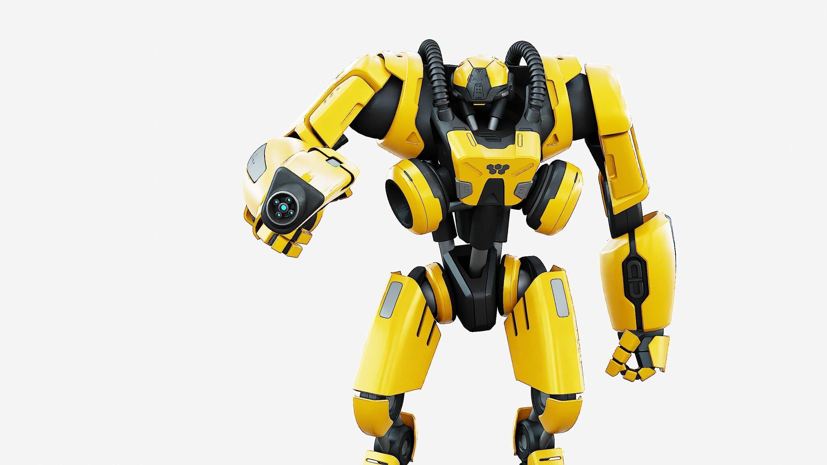 BATTLE DROID SYRIOS-F Rigged for Unreal Engine - Unity - MIXAMO 3D model_2