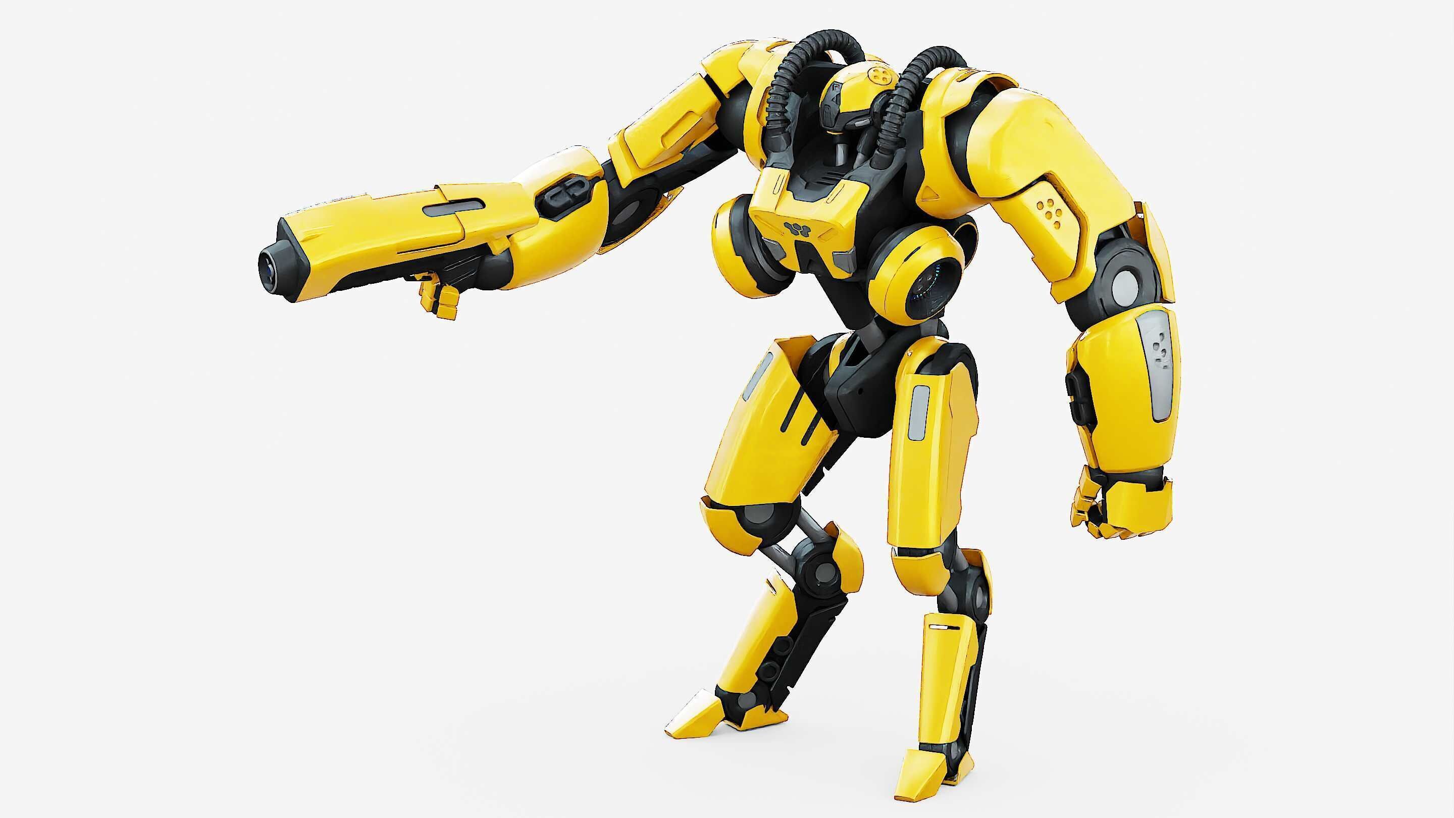 BATTLE DROID SYRIOS-F Rigged for Unreal Engine - Unity - MIXAMO 3D model_23