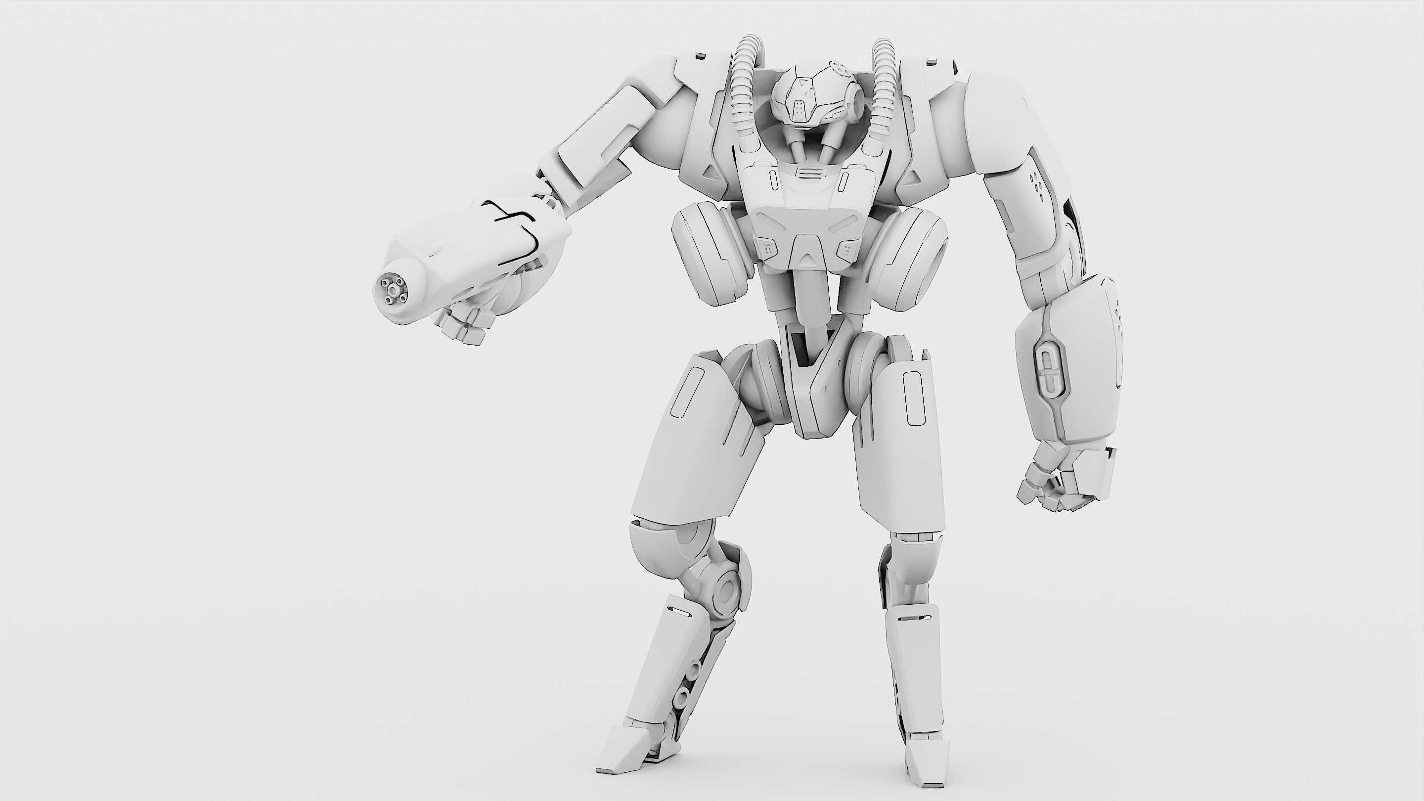 BATTLE DROID SYRIOS-F Rigged for Unreal Engine - Unity - MIXAMO 3D model_32