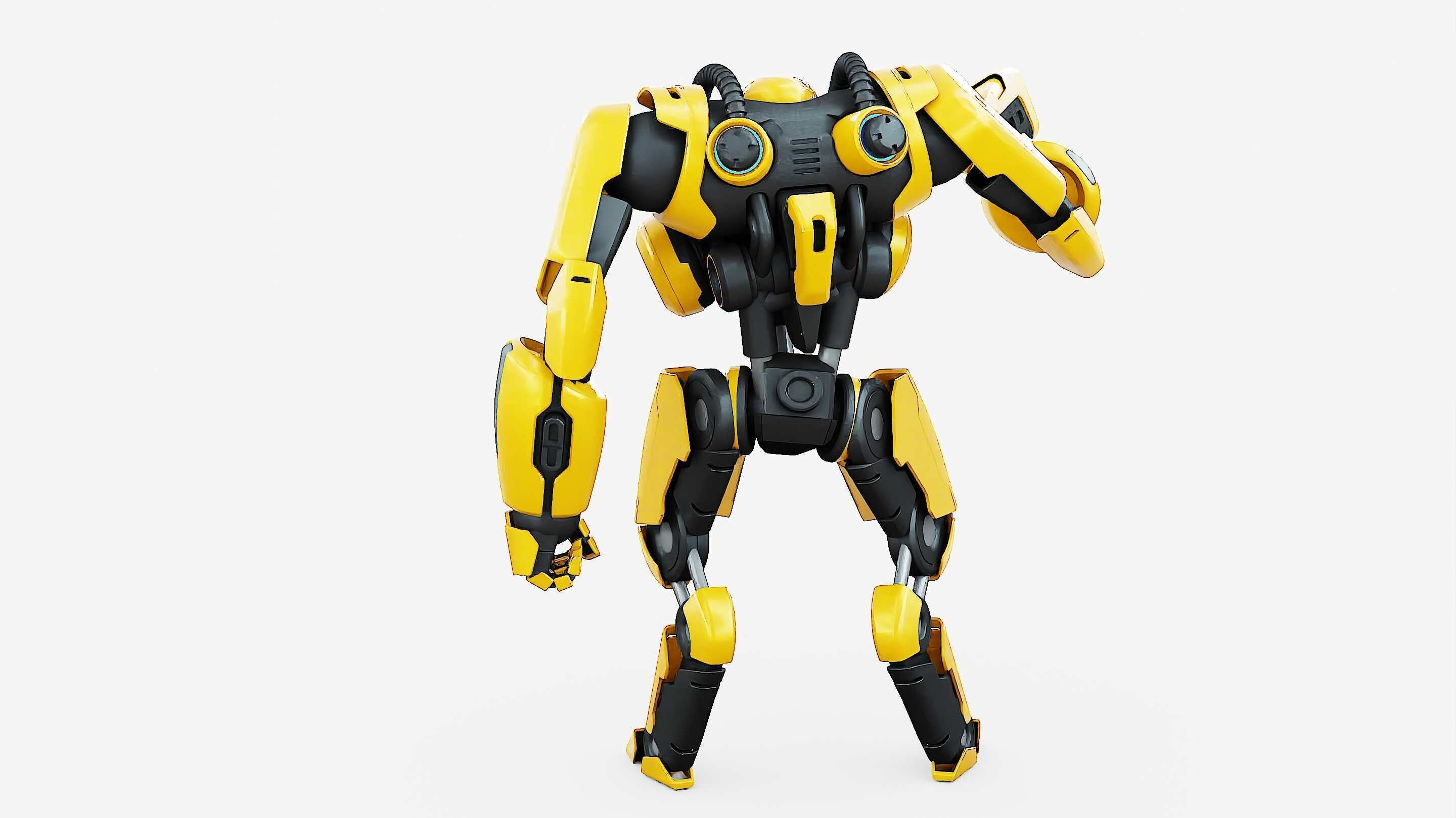 BATTLE DROID SYRIOS-F Rigged for Unreal Engine - Unity - MIXAMO 3D model_15