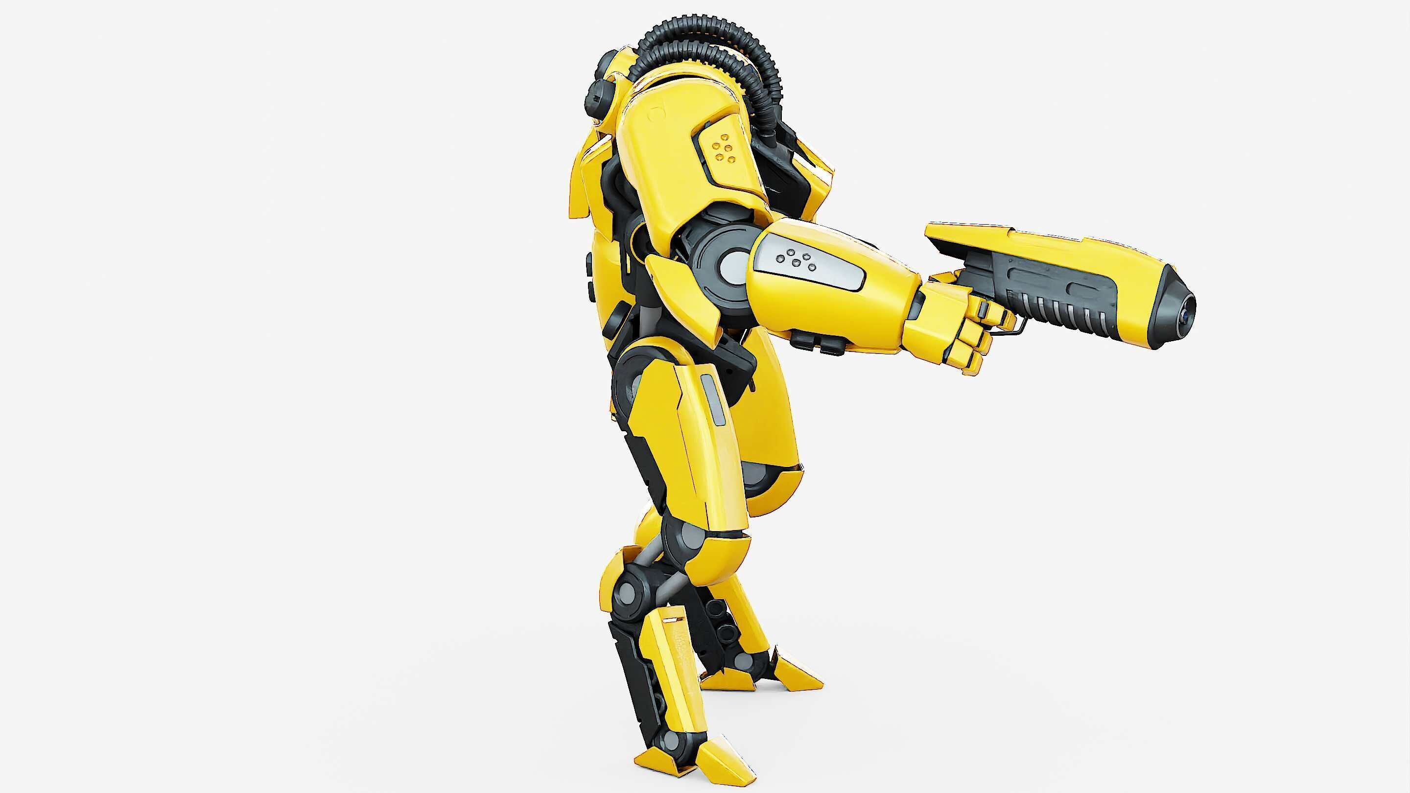 BATTLE DROID SYRIOS-F Rigged for Unreal Engine - Unity - MIXAMO 3D model_8