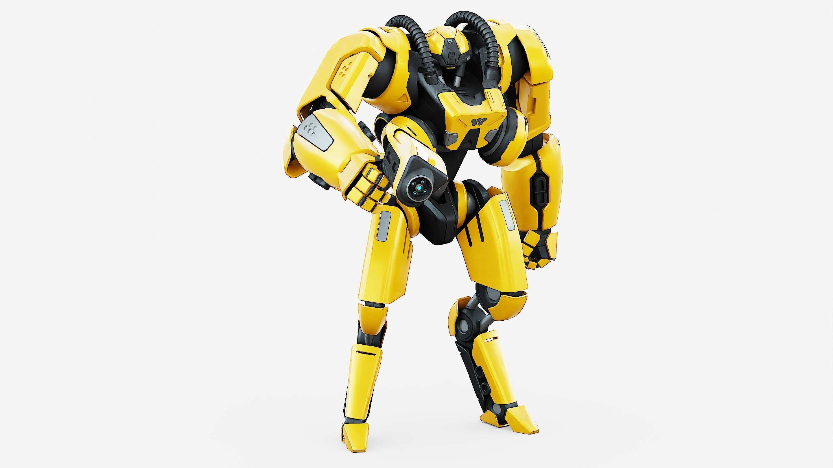 BATTLE DROID SYRIOS-F Rigged for Unreal Engine - Unity - MIXAMO 3D model_4