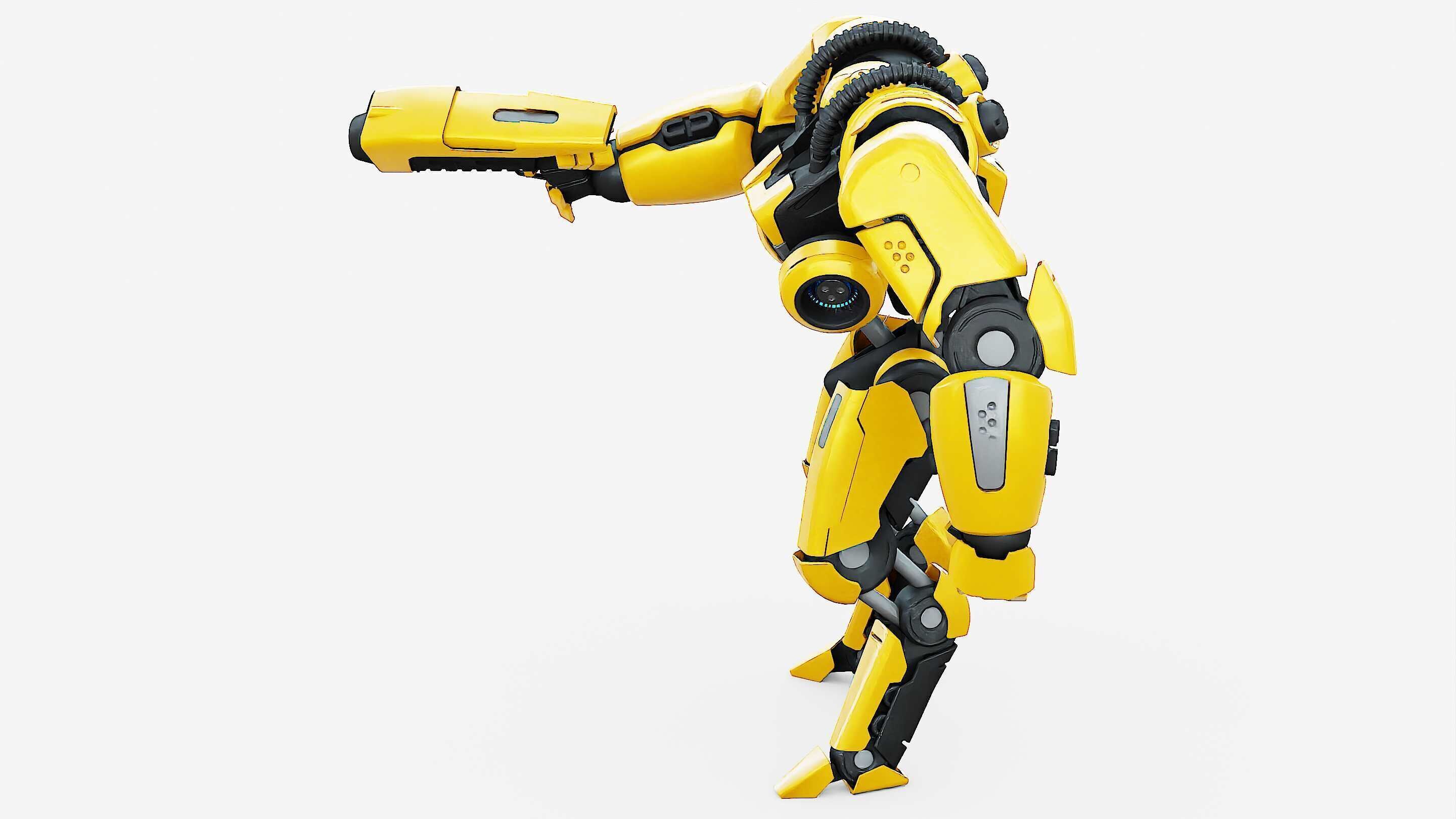 BATTLE DROID SYRIOS-F Rigged for Unreal Engine - Unity - MIXAMO 3D model_20