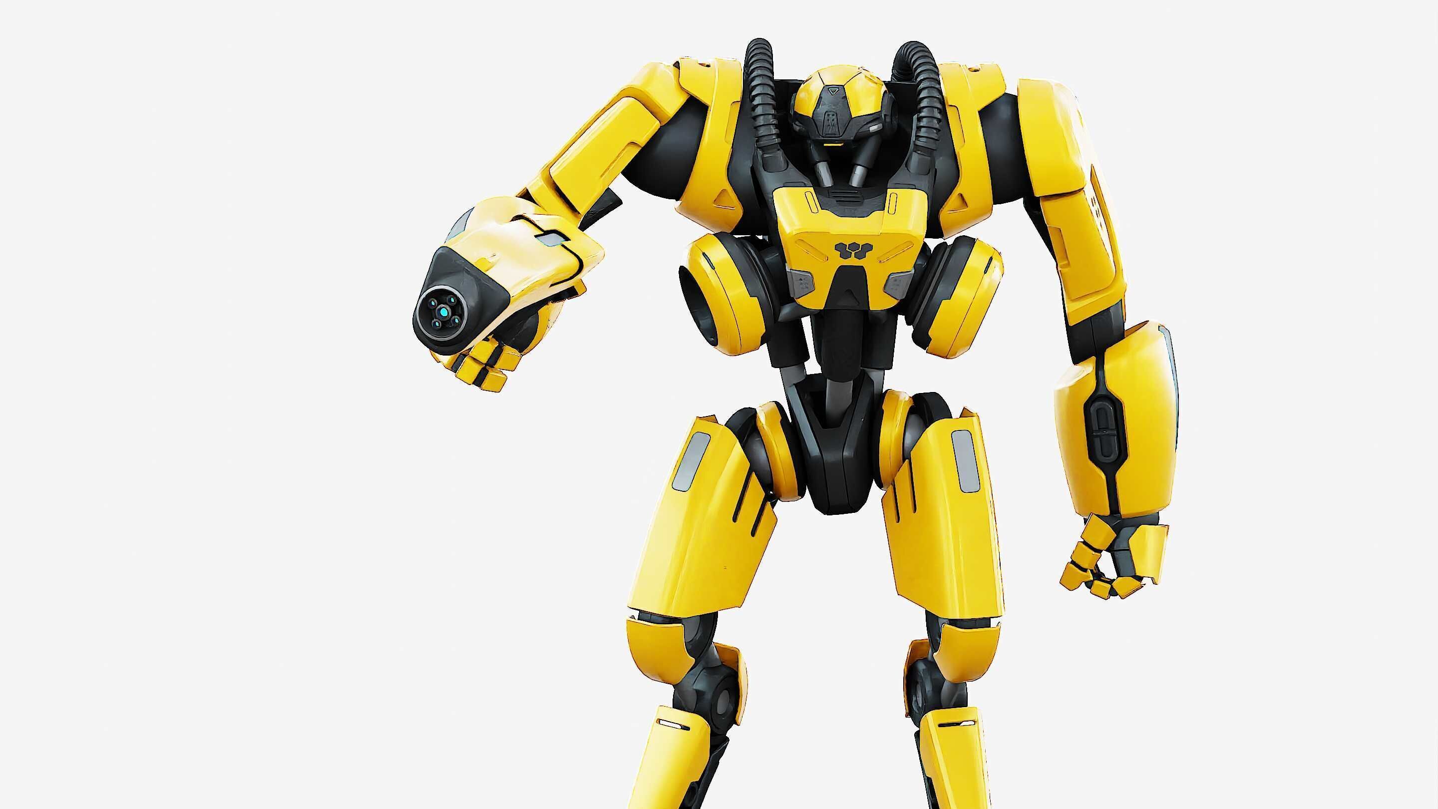 BATTLE DROID SYRIOS-F Rigged for Unreal Engine - Unity - MIXAMO 3D model_24