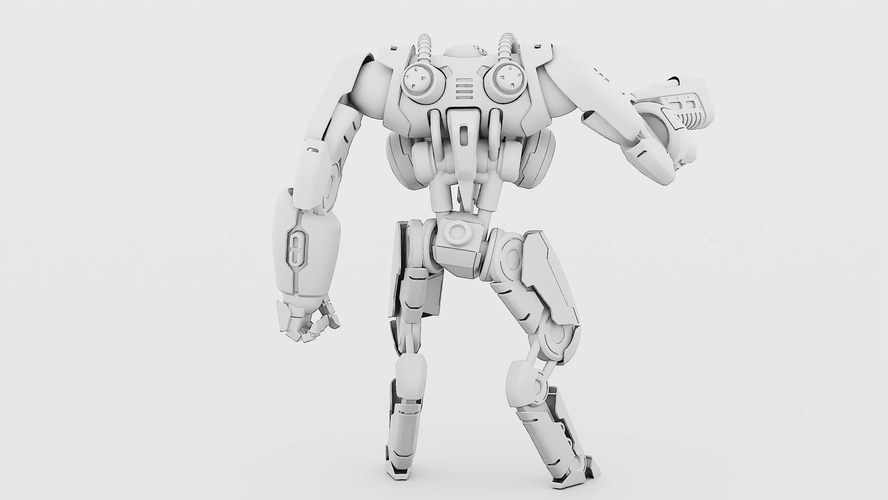 BATTLE DROID SYRIOS-F Rigged for Unreal Engine - Unity - MIXAMO 3D model_33