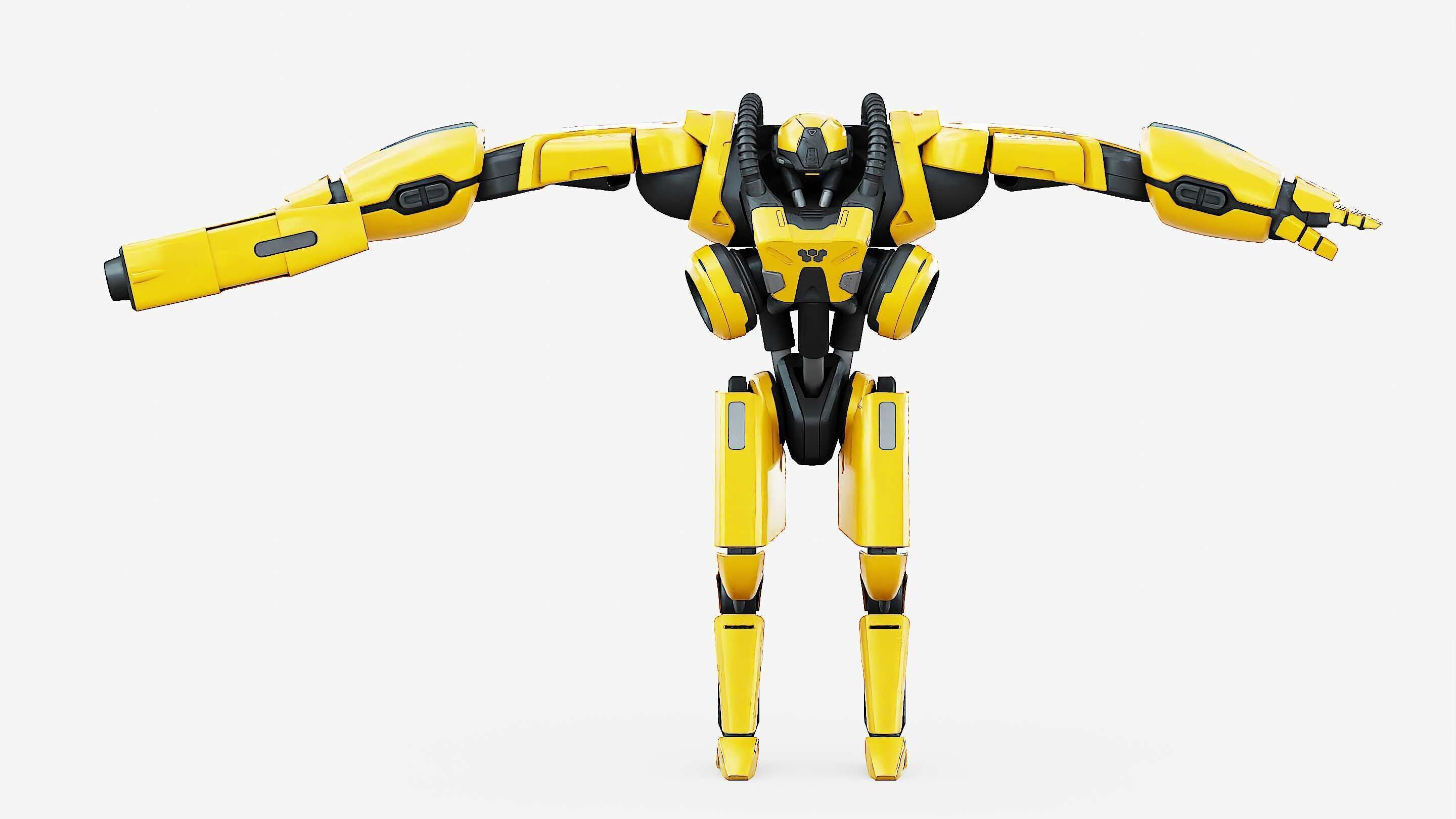 BATTLE DROID SYRIOS-F Rigged for Unreal Engine - Unity - MIXAMO 3D model_30