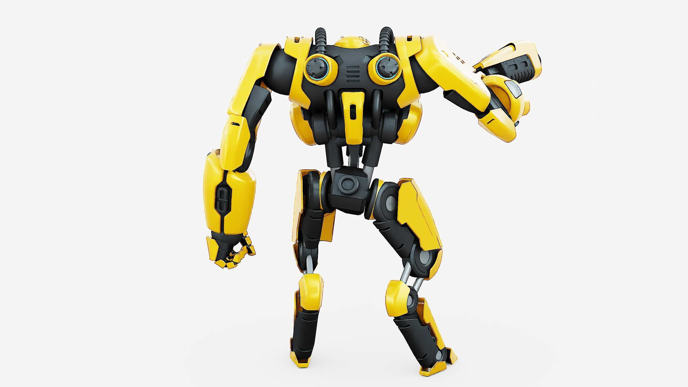 BATTLE DROID SYRIOS-F Rigged for Unreal Engine - Unity - MIXAMO 3D model_14