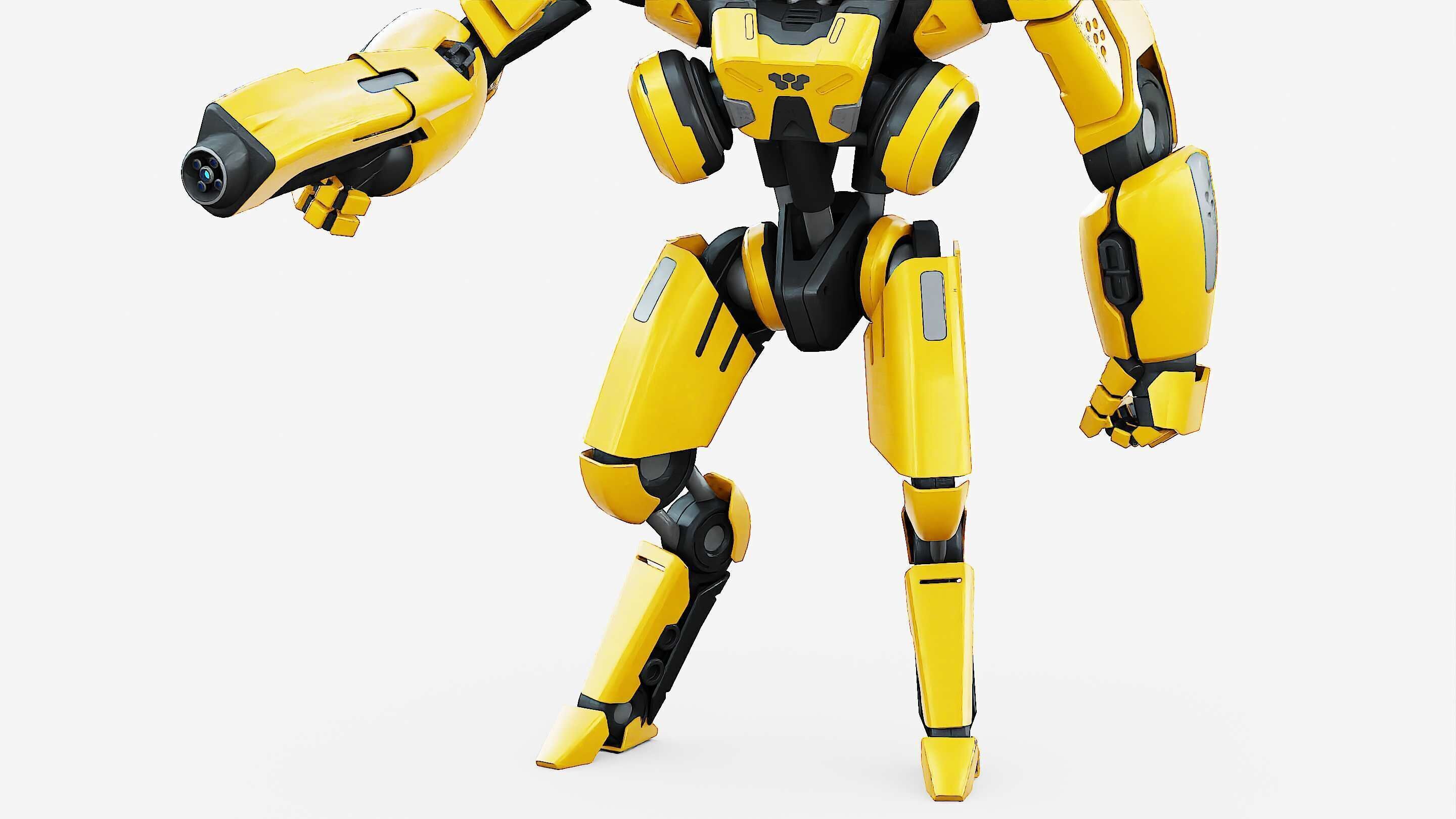 BATTLE DROID SYRIOS-F Rigged for Unreal Engine - Unity - MIXAMO 3D model_28