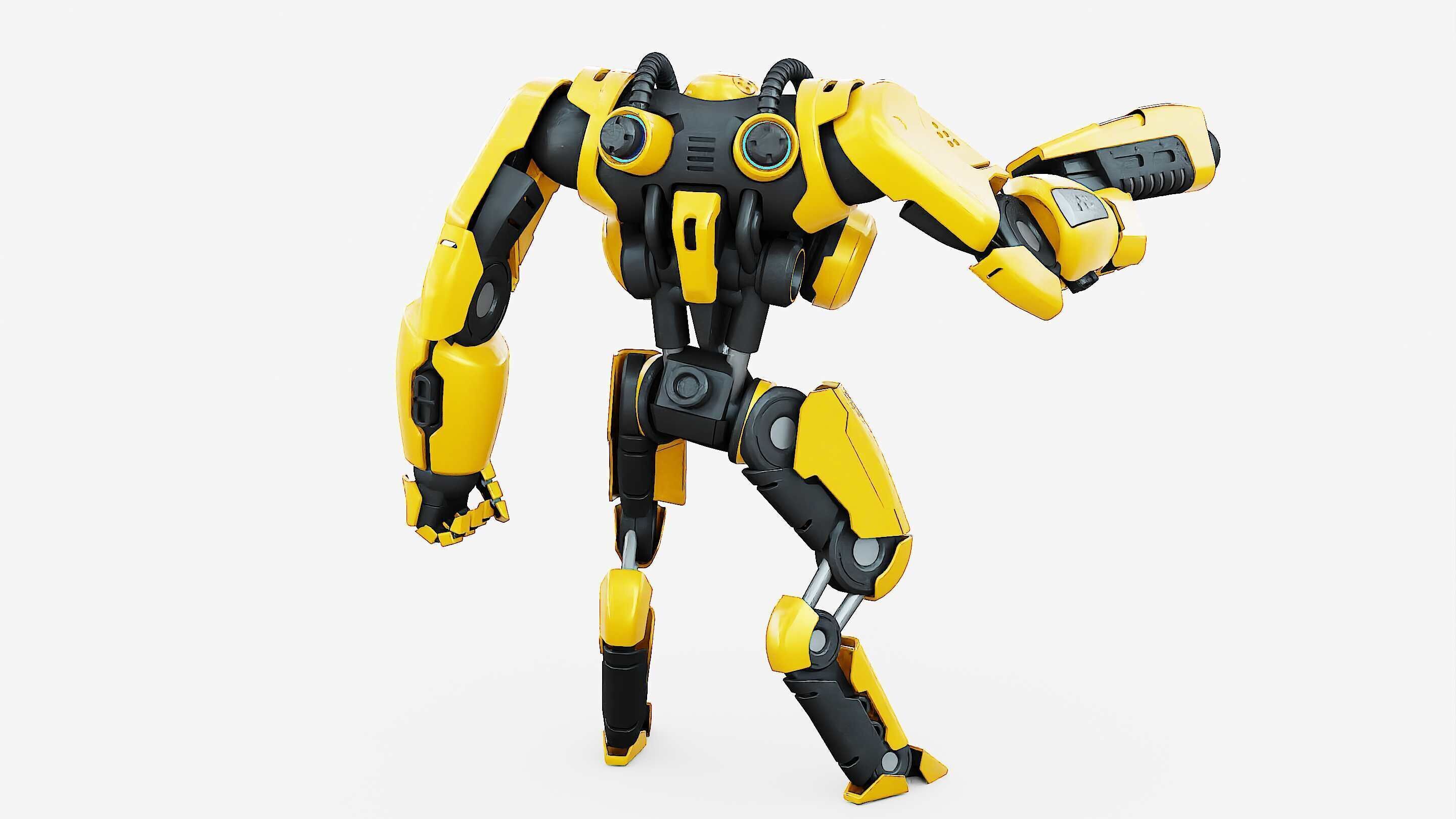 BATTLE DROID SYRIOS-F Rigged for Unreal Engine - Unity - MIXAMO 3D model_13