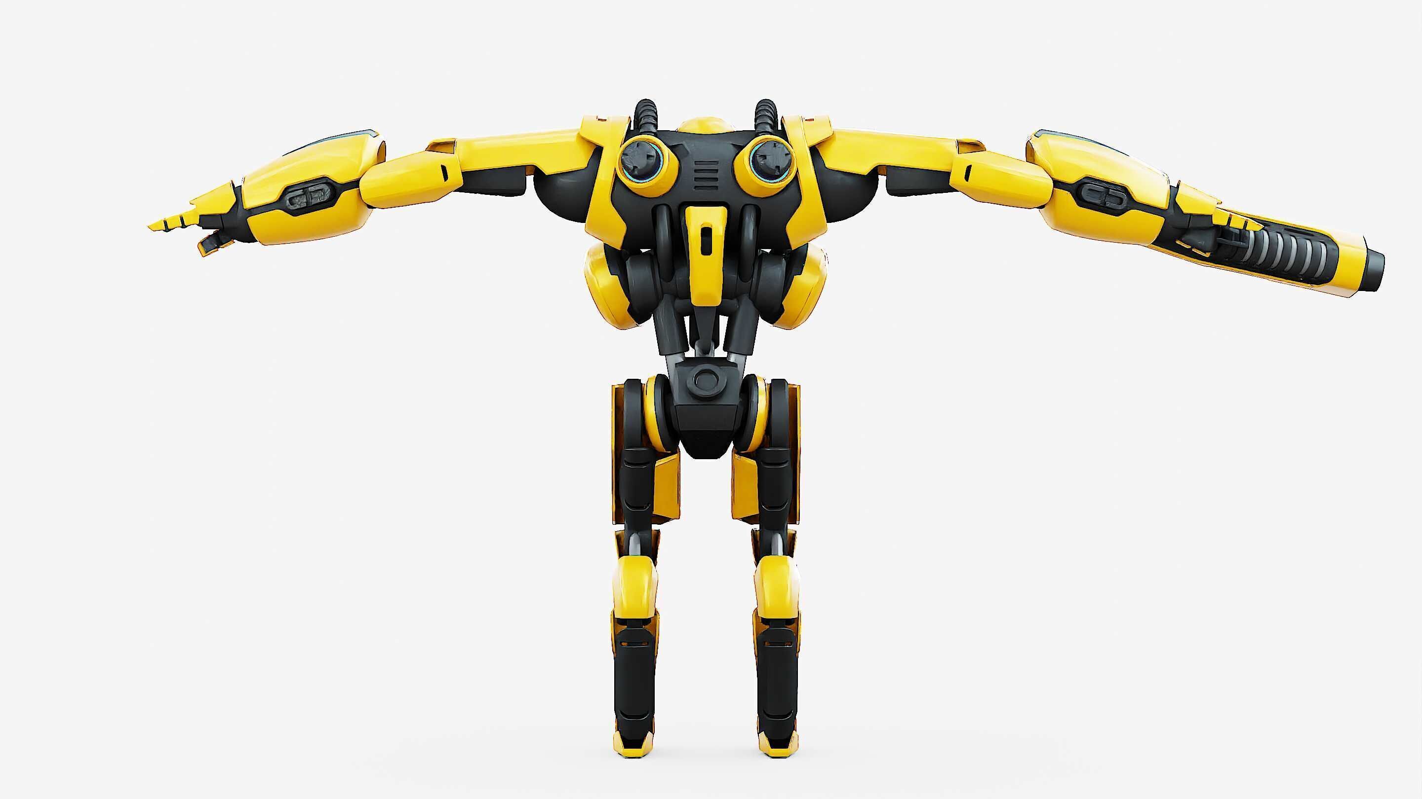 BATTLE DROID SYRIOS-F Rigged for Unreal Engine - Unity - MIXAMO 3D model_31