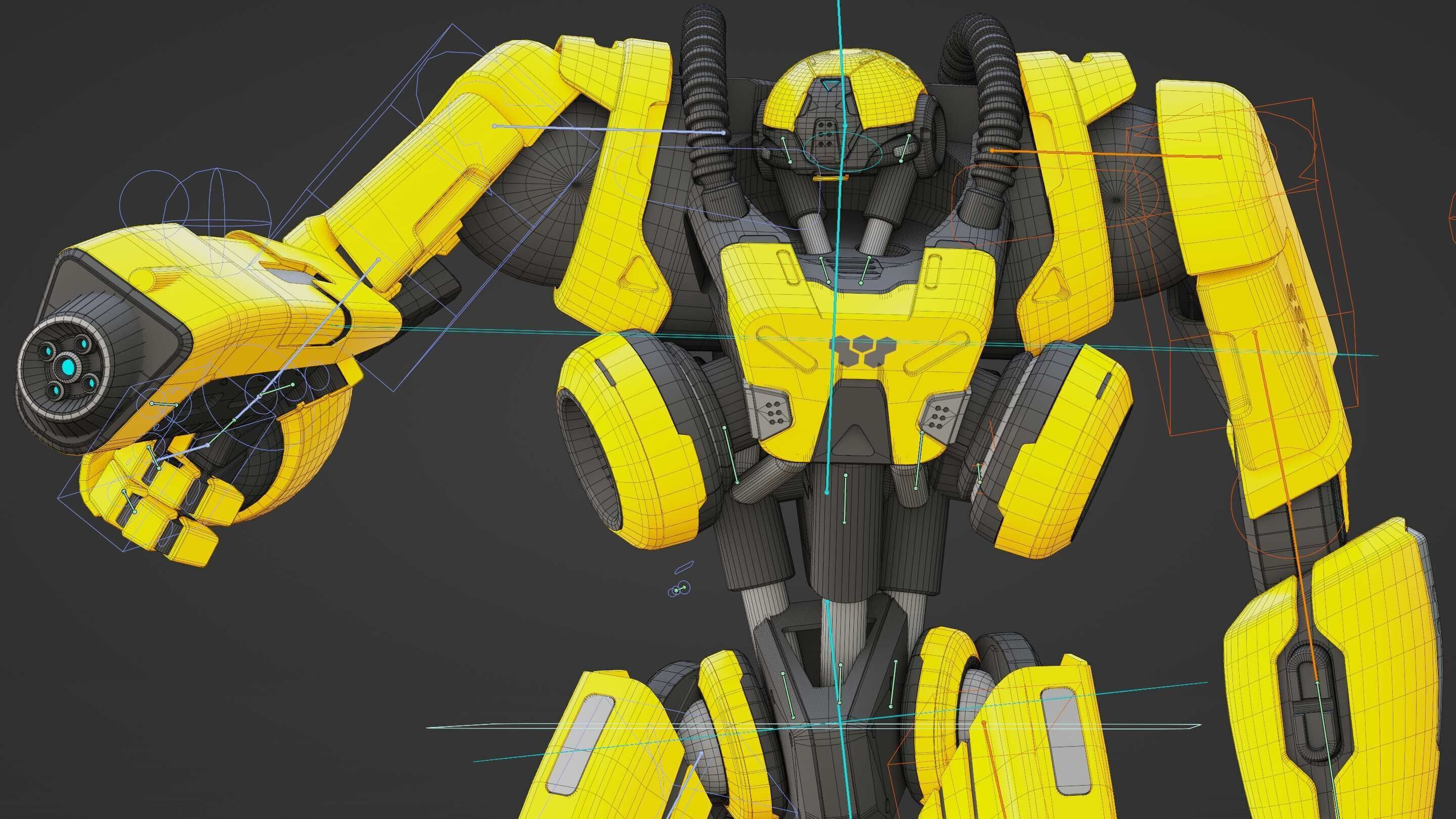 BATTLE DROID SYRIOS-F Rigged for Unreal Engine - Unity - MIXAMO 3D model_39