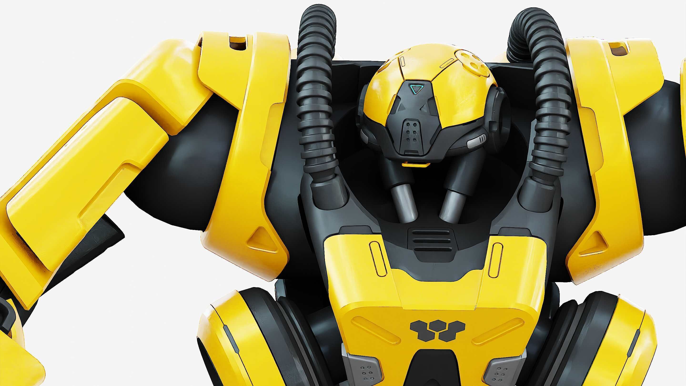 BATTLE DROID SYRIOS-F Rigged for Unreal Engine - Unity - MIXAMO 3D model_25