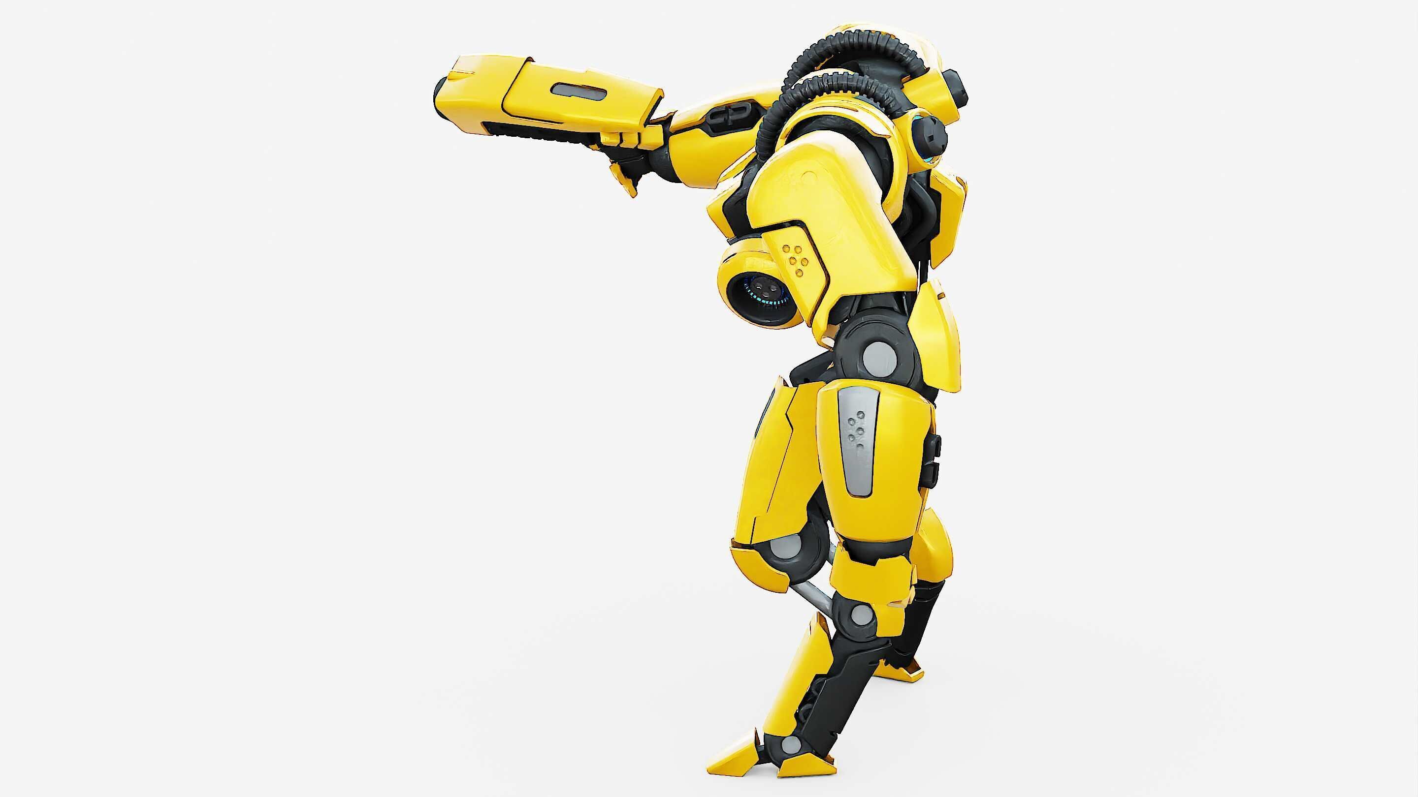 BATTLE DROID SYRIOS-F Rigged for Unreal Engine - Unity - MIXAMO 3D model_19