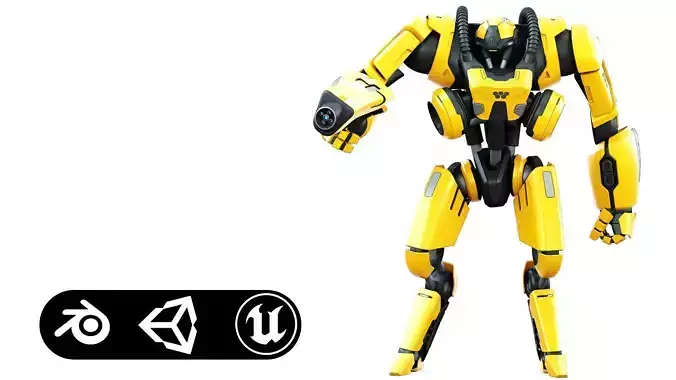 BATTLE DROID SYRIOS-F Rigged for Unreal Engine - Unity - MIXAMO