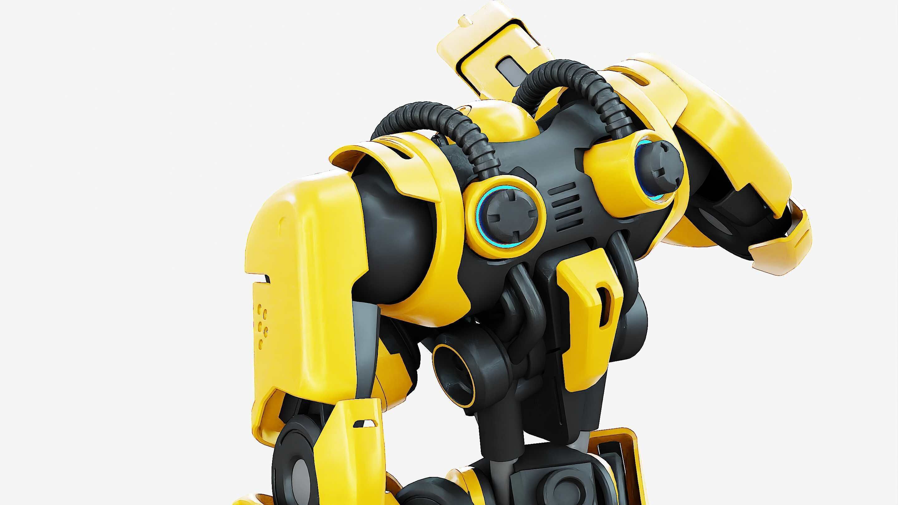 BATTLE DROID SYRIOS-F Rigged for Unreal Engine - Unity - MIXAMO 3D model_26