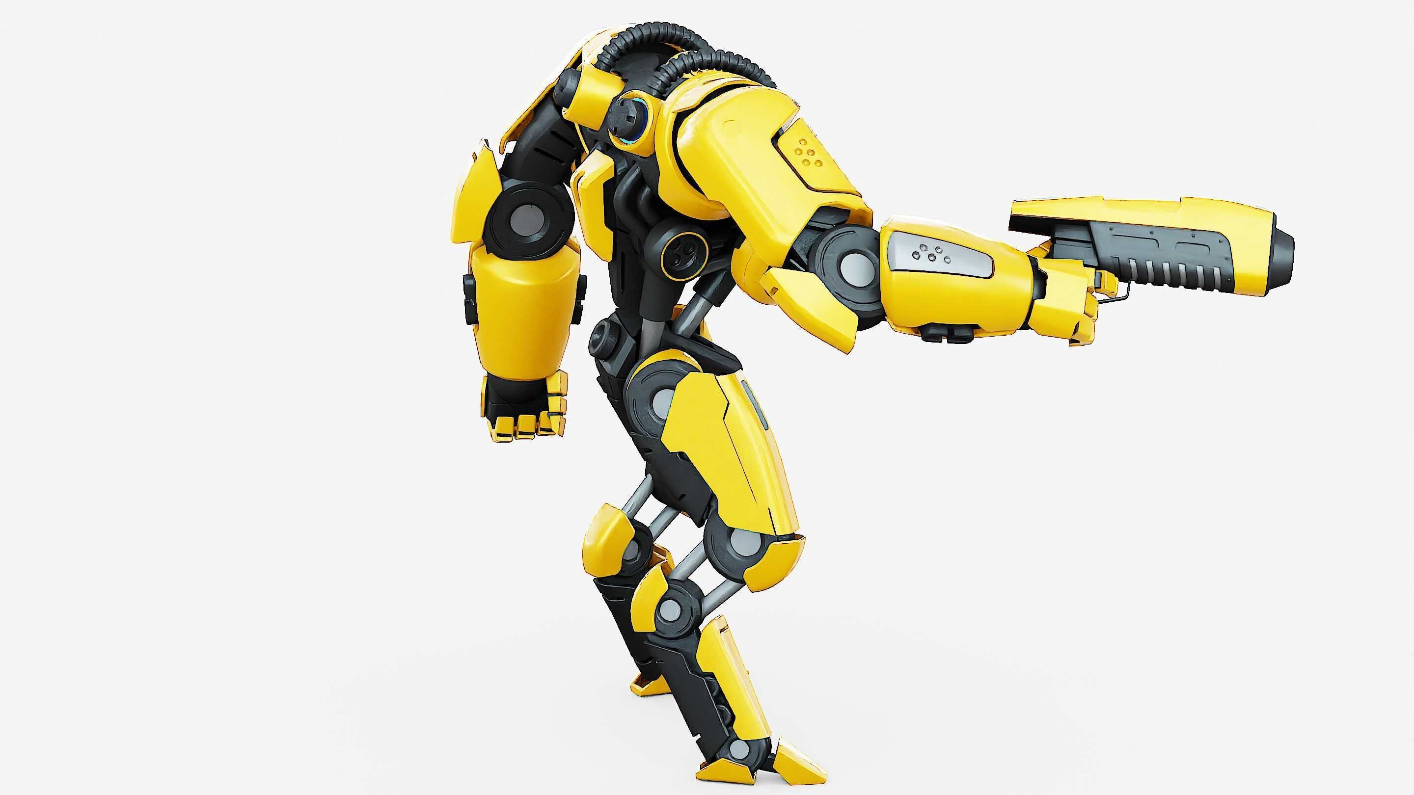 BATTLE DROID SYRIOS-F Rigged for Unreal Engine - Unity - MIXAMO 3D model_10