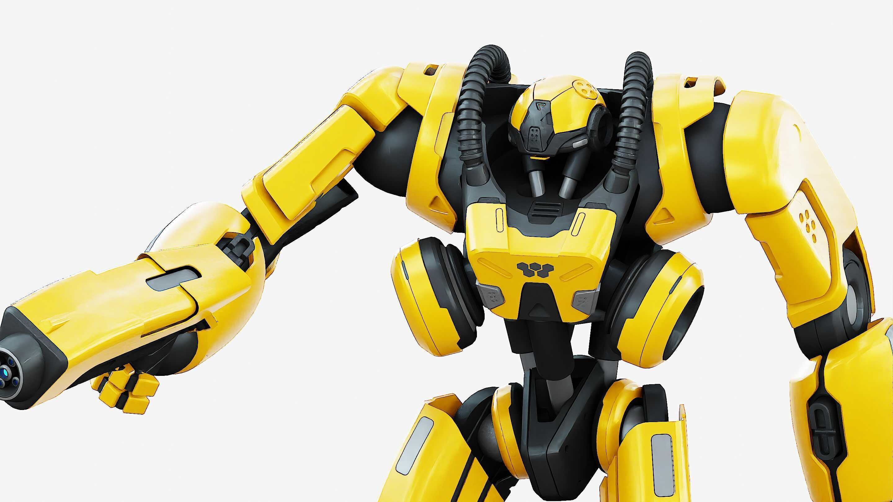 BATTLE DROID SYRIOS-F Rigged for Unreal Engine - Unity - MIXAMO 3D model_29