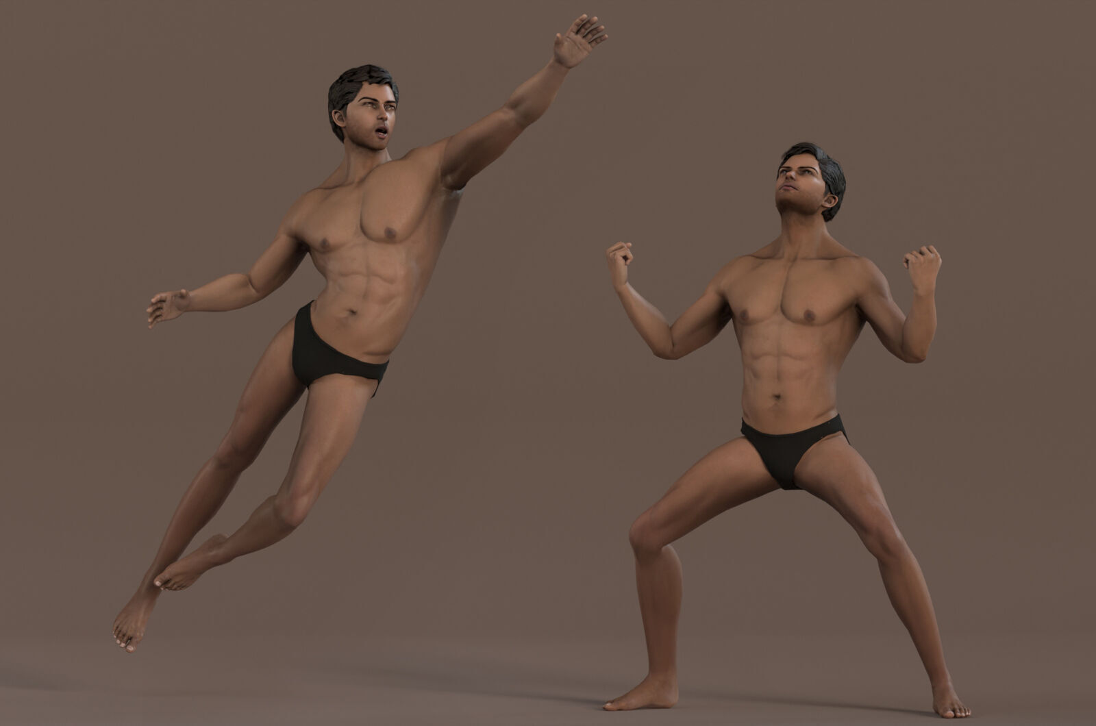 Male Base Rig Low-poly 3D model_5