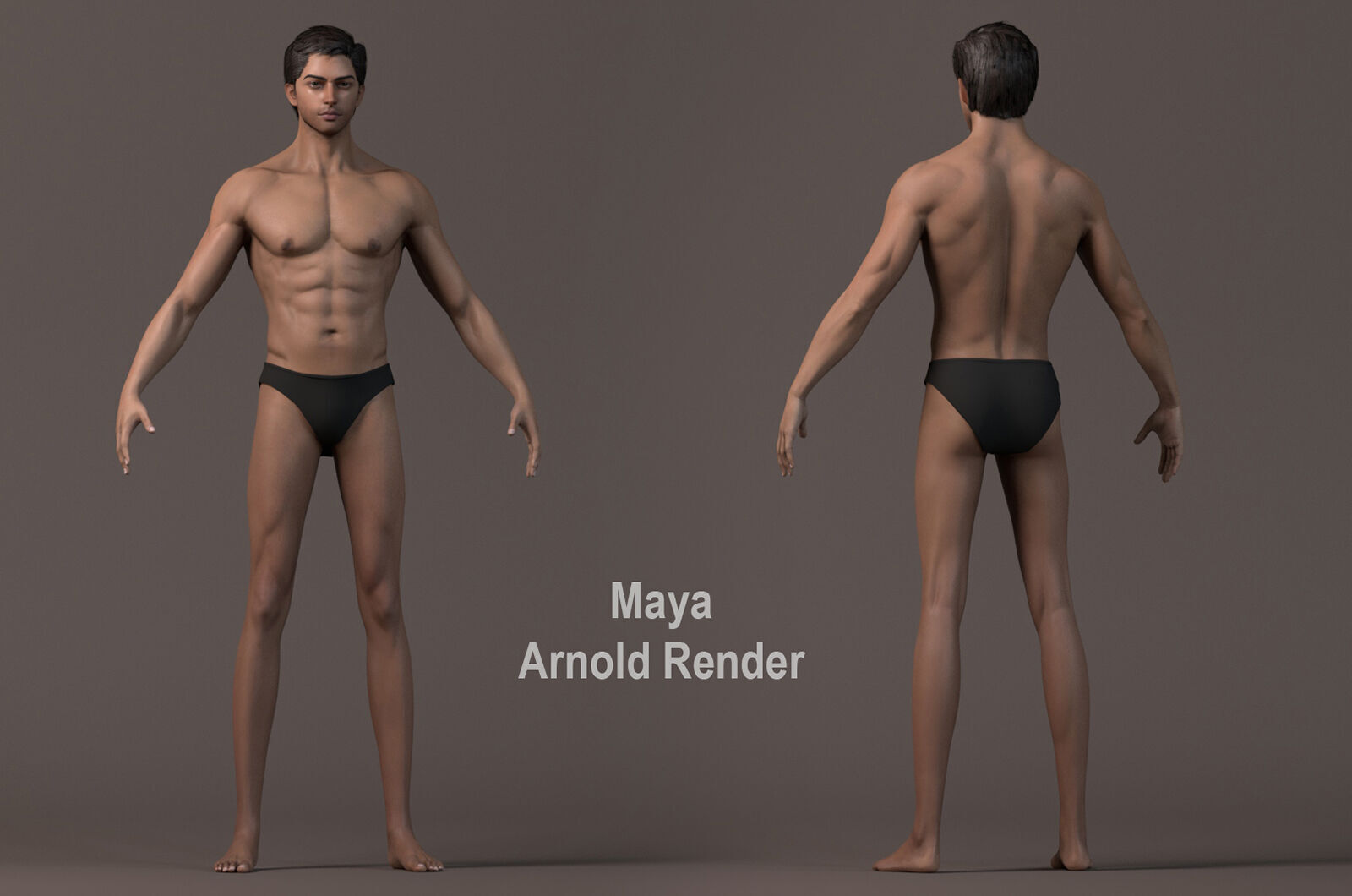 Male Base Rig Low-poly 3D model_10