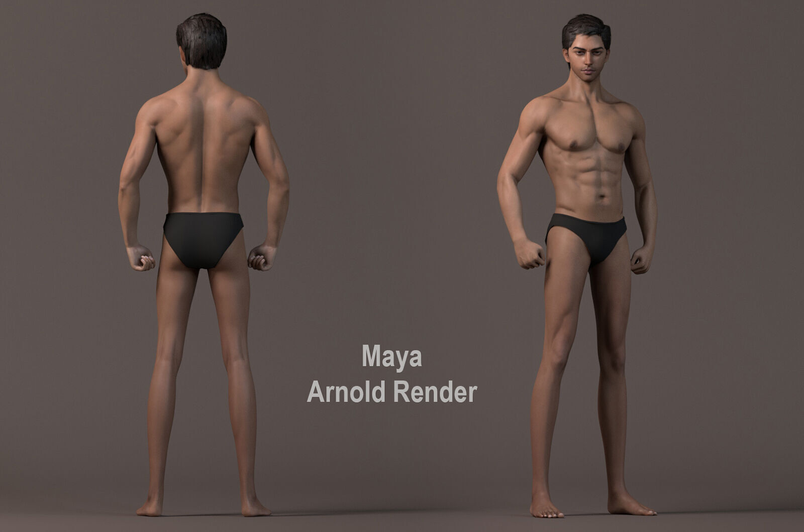 Male Base Rig Low-poly 3D model_11