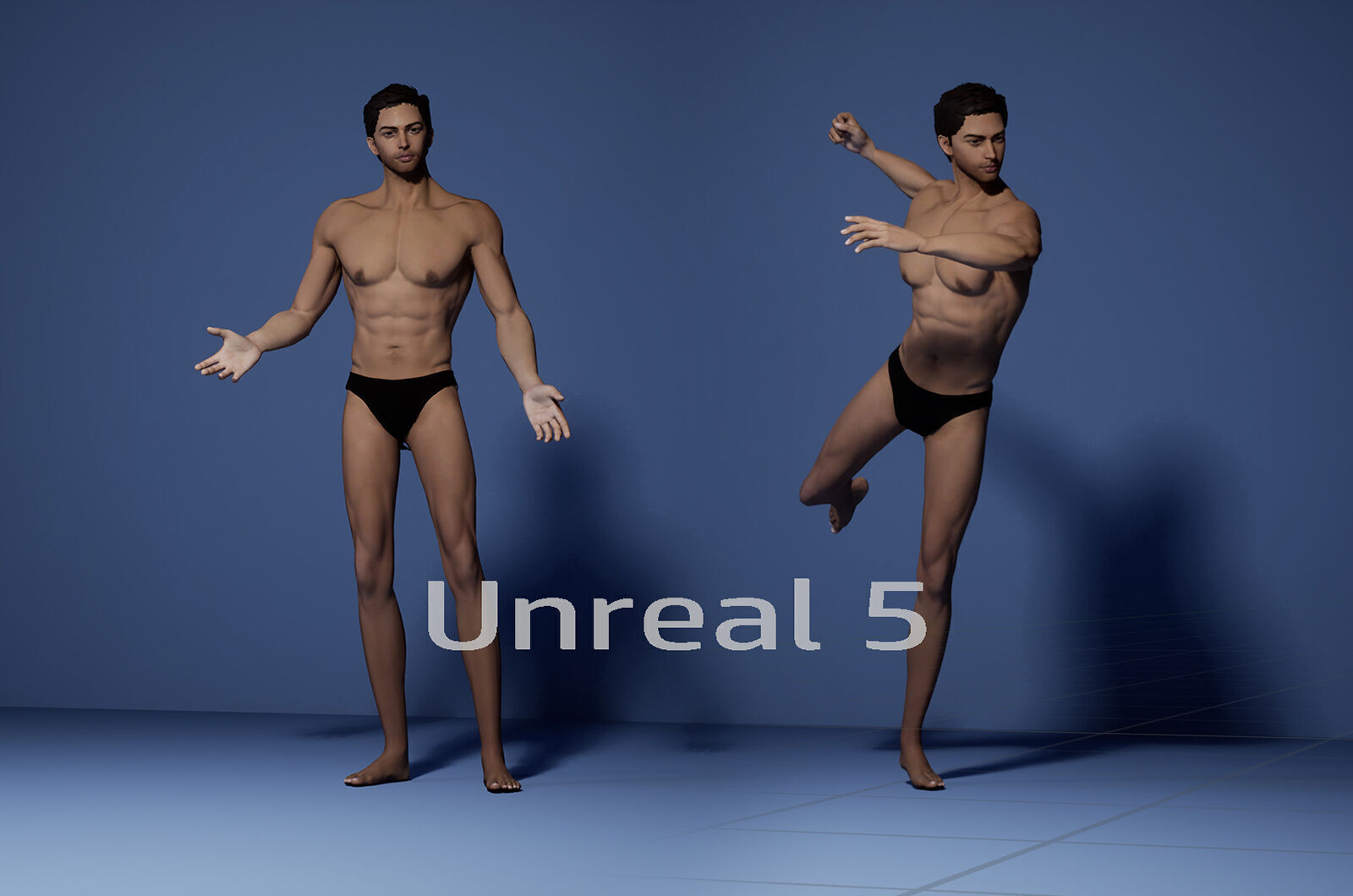 Male Base Rig Low-poly 3D model_17
