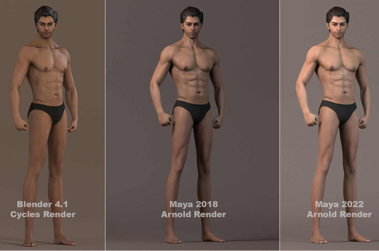 Male Base Rig Low-poly 3D model_15