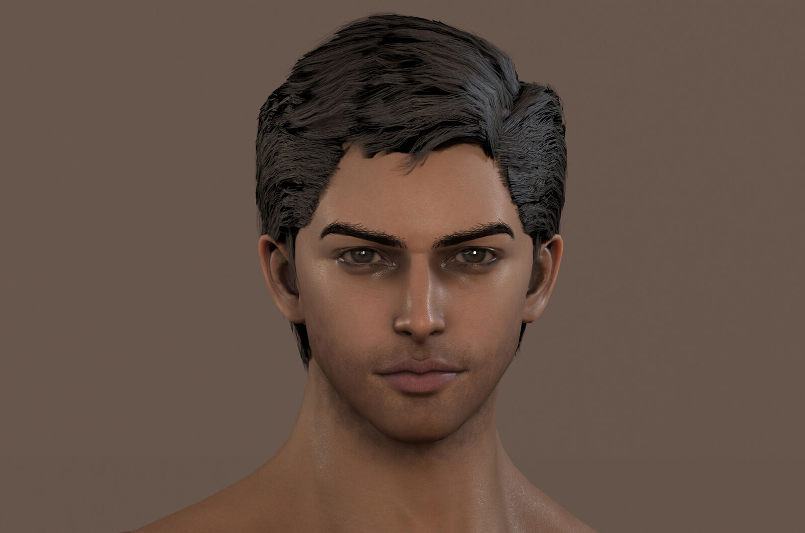 Male Base Rig Low-poly 3D model_9