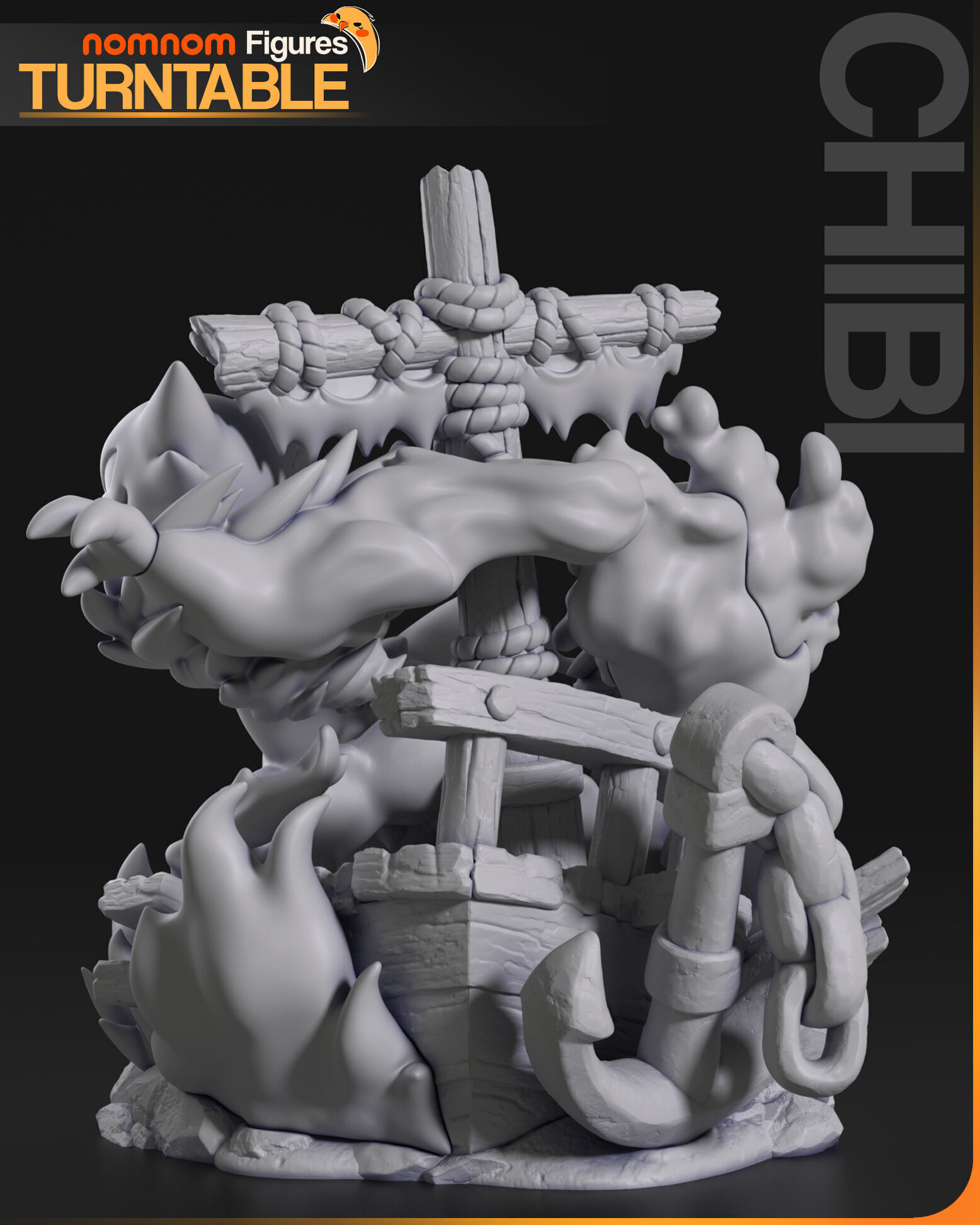 Chibi Ghost Pokemon Diorama 3D print model_10